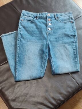 LC Lauren Conrad Light Blue High-Rise Button-Fly Jeans